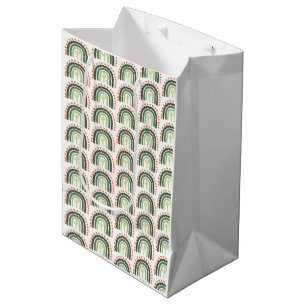 Sac Cadeau Moyen Cactus Artisan Arc-en-ciel Moderne Désert Saguaro