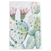 Sac Cadeau Moyen Cactus d'aquarelle (Devant)