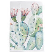 Sac Cadeau Moyen Cactus d'aquarelle (Dos)