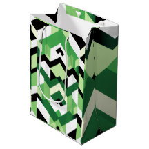 Cadeau de design chevron bloc vert wasabi moderne