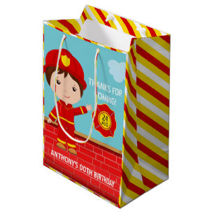 Sac Cadeau Moyen Cadeau de fête d'anniversaire sur le thème des pom