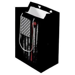 Sac Cadeau Moyen Cadeau de golf Drapeau Américain Vintage Golfeur