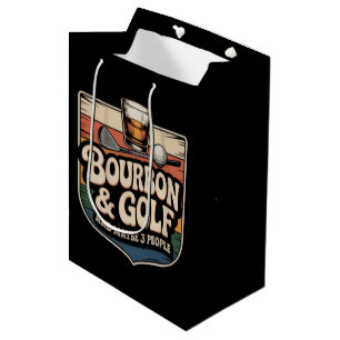 Sac Cadeau Moyen Cadeau drôle de papa golfeur au bourbon vintage