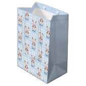Sac Cadeau Moyen Cadeau lapin bleu lapin (Dos Angle)