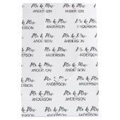 Sac Cadeau Moyen Cadeau mariage M. et Mme Nom personnalisé (Dos)