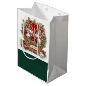 Sac Cadeau Moyen Cadeau moyen thème Noël baseball en boulangerie (Devant Angle)