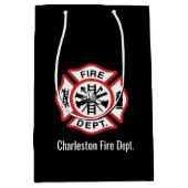 Sac Cadeau Moyen Cadeau personnalisé de pompier (Devant)