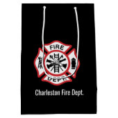 Sac Cadeau Moyen Cadeau personnalisé de pompier (Dos)