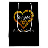 Sac Cadeau Moyen Cadeau pompier | Joyeux pompier de Noël Fun (Dos)