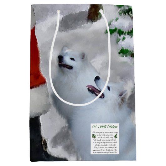Sac Cadeau Moyen Cadeaux de Noël Eskimo Chien américain (Devant)