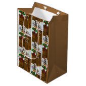 Sac Cadeau Moyen Cadeaux de Noël Goldendoodle (Devant Angle)