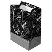 Sac Cadeau Moyen Cadeaux Uniques Et Spéciaux De Fête Du 60E Anniver (Dos Angle)