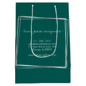 Sac Cadeau Moyen Cadres argentés Abstraits Moderne Professionnel (Dos)