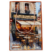 Sac Cadeau Moyen Café italien à l'aquarelle (Devant)