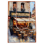 Sac Cadeau Moyen Café italien à l'aquarelle (Dos)
