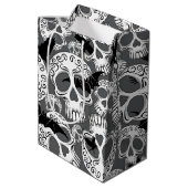 Sac Cadeau Moyen Calaveras décoratives Halloween (Dos Angle)