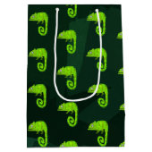 Sac Cadeau Moyen Caméléon vert mignon (Dos)