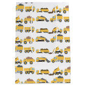 Sac Cadeau Moyen Camions de construction Camions de construction (Dos)