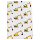 Sac Cadeau Moyen Camions de construction d'excavateurs (Devant)