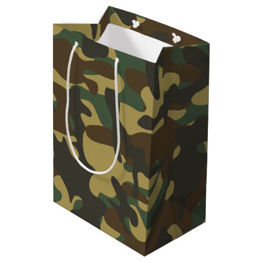 Sac Cadeau Moyen Camouflage de forêt  (Dos Angle)