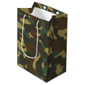 Sac Cadeau Moyen Camouflage forestier (Devant Angle)