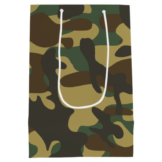 Sac Cadeau Moyen Camouflage forestier (Dos)