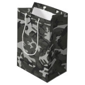 Sac Cadeau Moyen Camouflage gris charbon (Dos Angle)