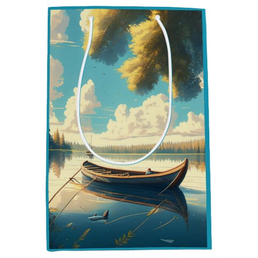 Sac Cadeau Moyen Camping Anniversaire à thème (Devant)