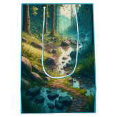 Sac Cadeau Moyen Camping Anniversaire à thème (Dos)