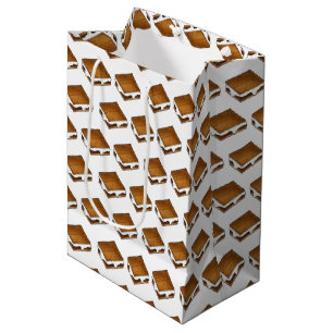 Sac Cadeau Moyen Camping de Marshmallow grillé S'mores Smores