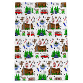 Sac Cadeau Moyen Camping ou Midwest Theme Anniversaire (Dos)