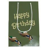 Sac Cadeau Moyen Canards Mallard Et Cattails Anniversaire (Dos)