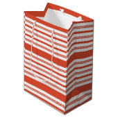 Sac Cadeau Moyen Candy Cane Chorus-Stripe-Horizontal Gift Bag (Devant Angle)