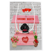 Sac Cadeau Moyen caniche Chien Valentine's Day Kissing Booth (Devant)