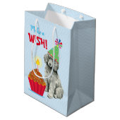 Sac Cadeau Moyen Caniche d'anniversaire (Dos Angle)