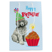 Sac Cadeau Moyen Caniche d'anniversaire (Devant)
