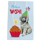 Sac Cadeau Moyen Caniche d'anniversaire (Dos)