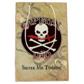 Sac Cadeau Moyen Capitaine Papa - Embracé par Deep Deep (Devant)