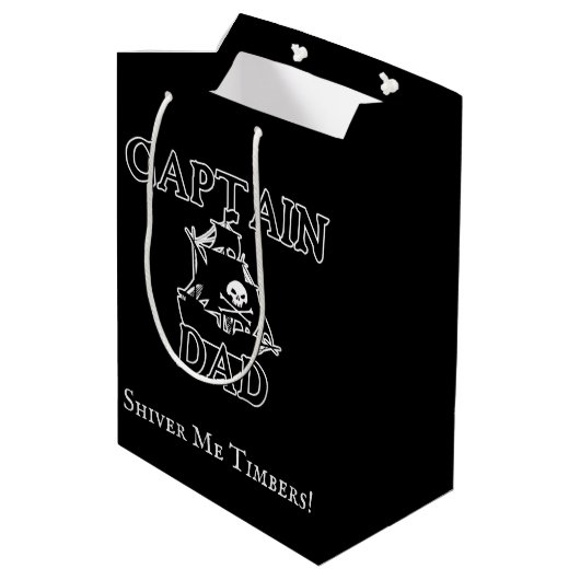 Sac Cadeau Moyen Capitaine Papa - Ghosts Galleon (Dos Angle)