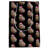Sac Cadeau Moyen Capybara Christmas Lights Xmas Holiday Cappy (Devant)
