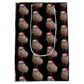 Sac Cadeau Moyen Capybara Christmas Lights Xmas Holiday Cappy (Dos)