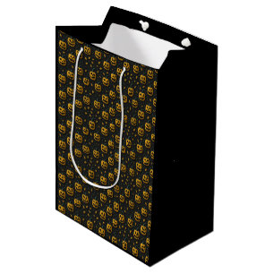 Sac Cadeau Moyen Caricature du citrouille éffrayant d'Halloween en