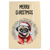 Sac Cadeau Moyen Carlin avec tenue du Père Noël - Noël 1 (Dos)