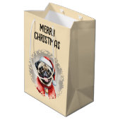 Sac Cadeau Moyen Carlin avec tenue du Père Noël - Noël 1 (Dos Angle)