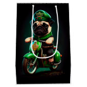 Sac Cadeau Moyen Carlin Chien Conduite Vélo St. Patrick's Day (Dos)