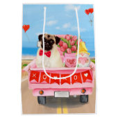 Sac Cadeau Moyen Carlin Chien Saint-Valentin Coeurs de camion (Dos)
