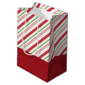 Sac Cadeau Moyen Carlin festif en chapeau de Noël rouge avec lumièr (Dos Angle)