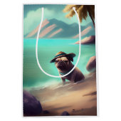 Sac Cadeau Moyen Carlin profitant de la peinture sur plage (Devant)