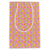 Sac Cadeau Moyen Carottes de lapin de Pâques rose Enfants en santé (Devant)