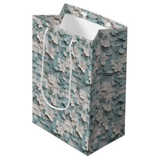 Sac Cadeau Moyen Carreaux en céramique 3D de Florale 109/144